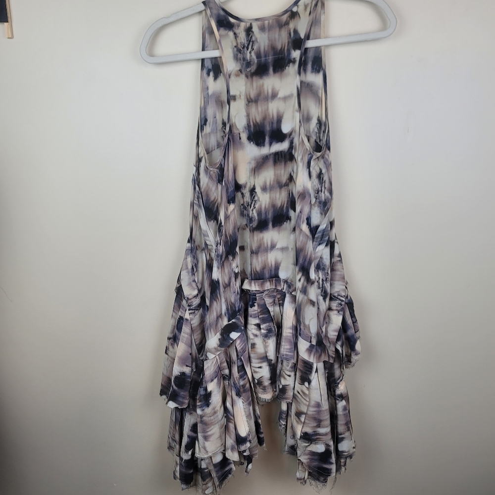AllSaints Silk Ash Ruffle Top Size 8 - Picture 5 of 5